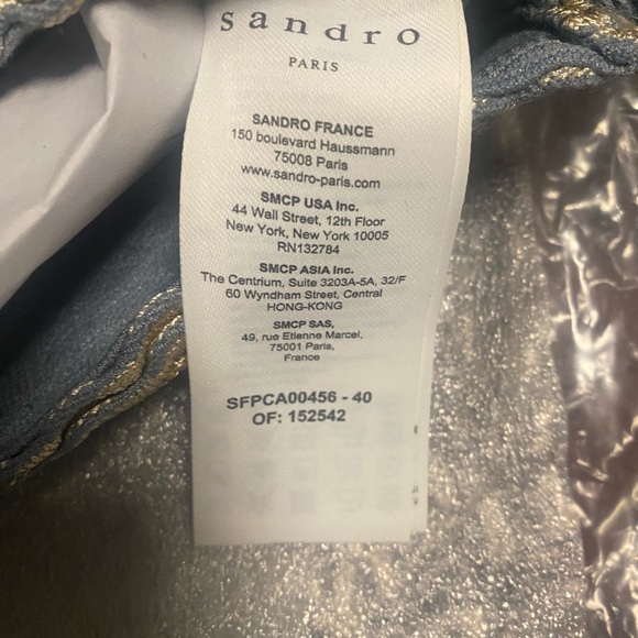 Sandro Infinity Cropped Cardigan in Sky Blue - Picture 14 of 14